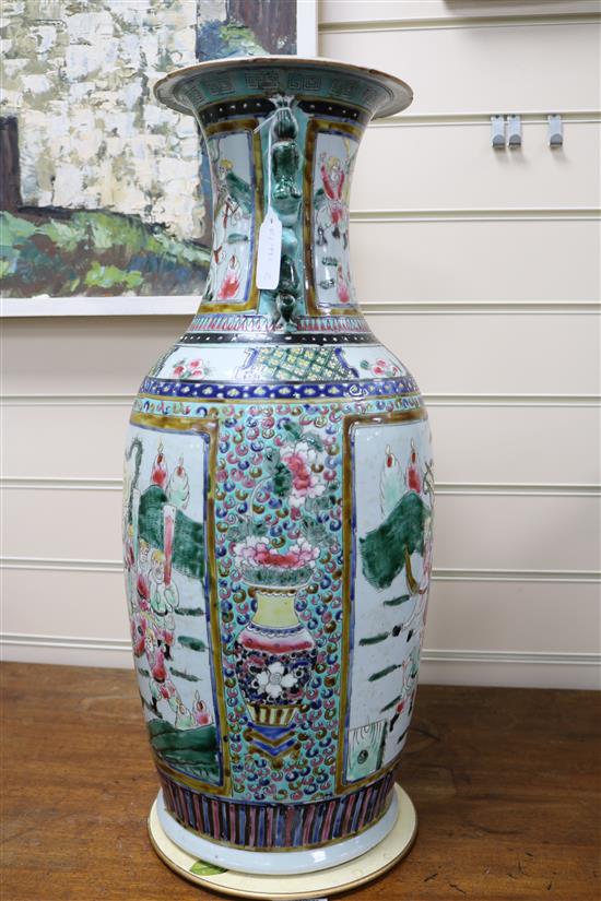 A large Chinese famille rose vase